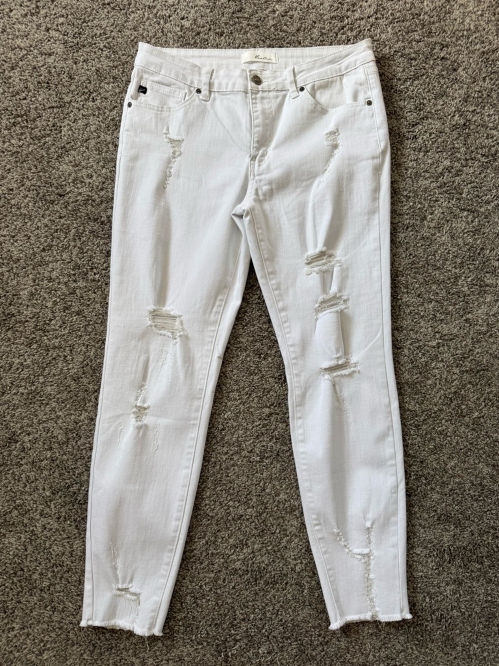 KanCan White High-Rise Button Jeans Size 29 (A-90)